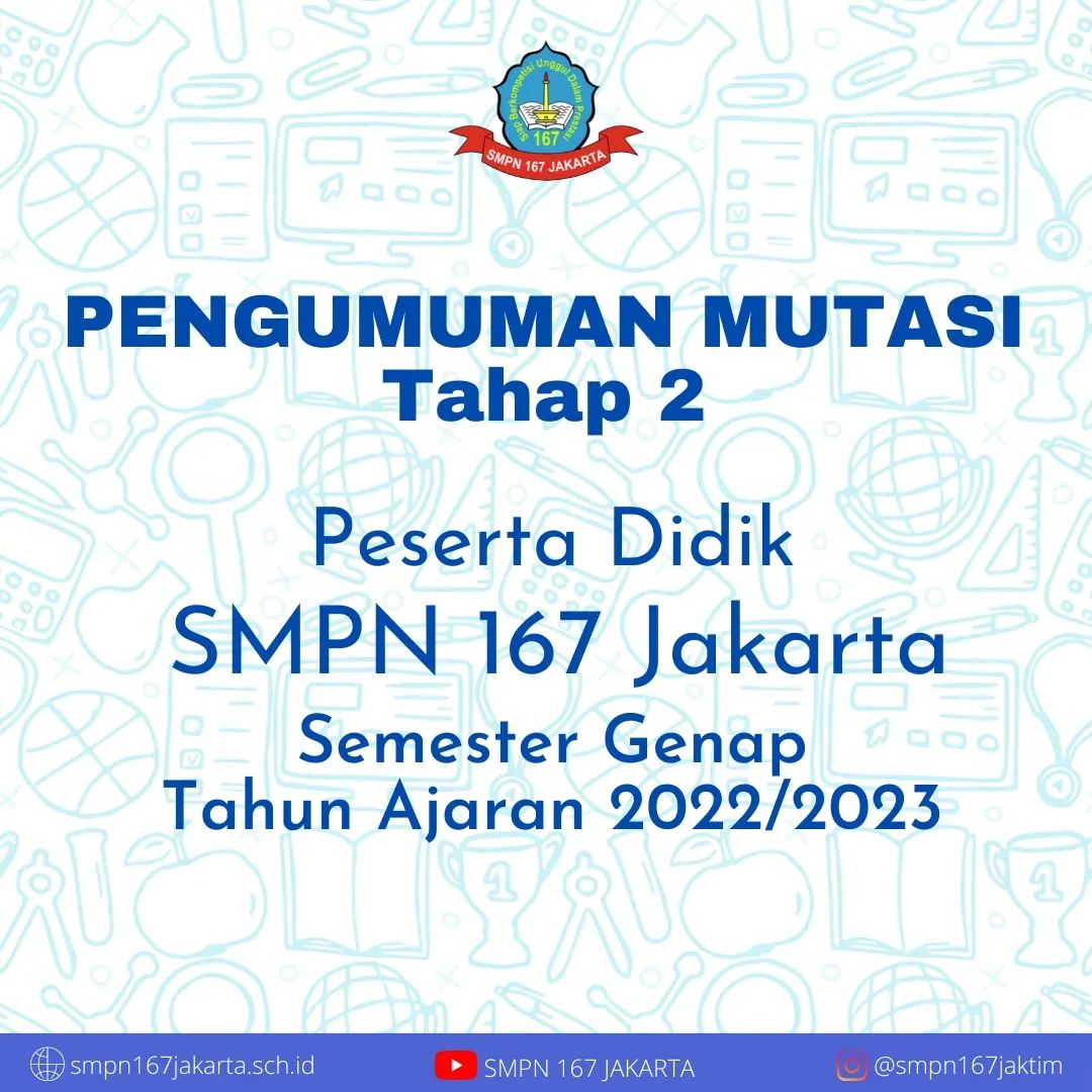 Pengumuman Mutasi Peserta Didik Tahap 2 Semester Genap Tahun Ajaran 2022/2023