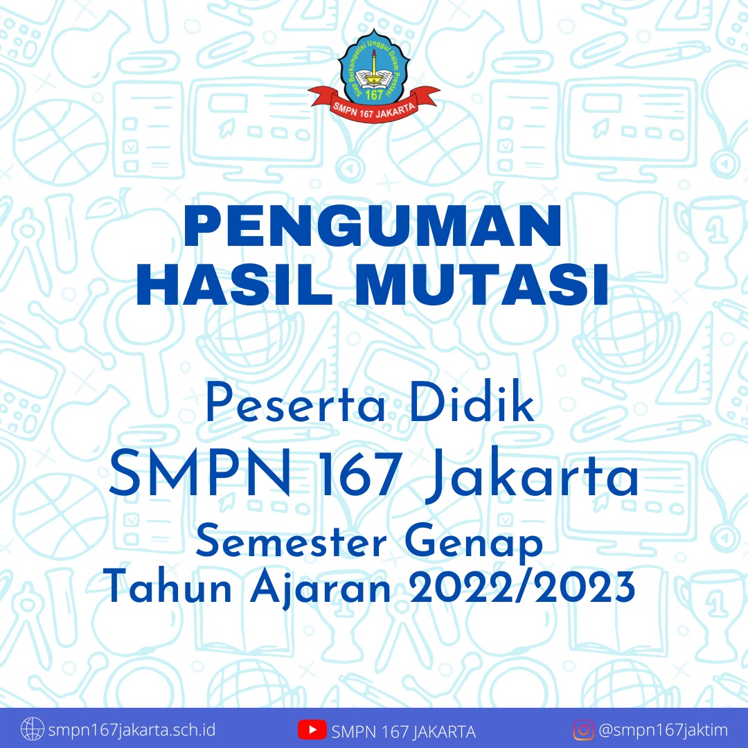 Pengumuman Hasil Mutasi Masuk Peserta Didik Semester Genap Tahun Ajaran 2022/2023