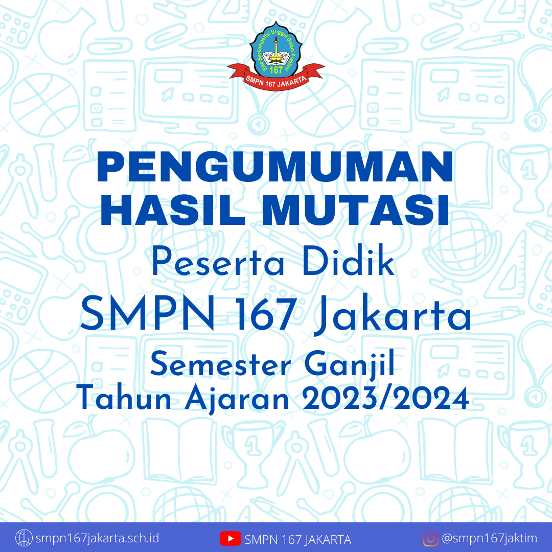 Pengumuman Hasil Mutasi Masuk Peserta Didik Semester Ganjil Tahun Ajaran 2023/2024